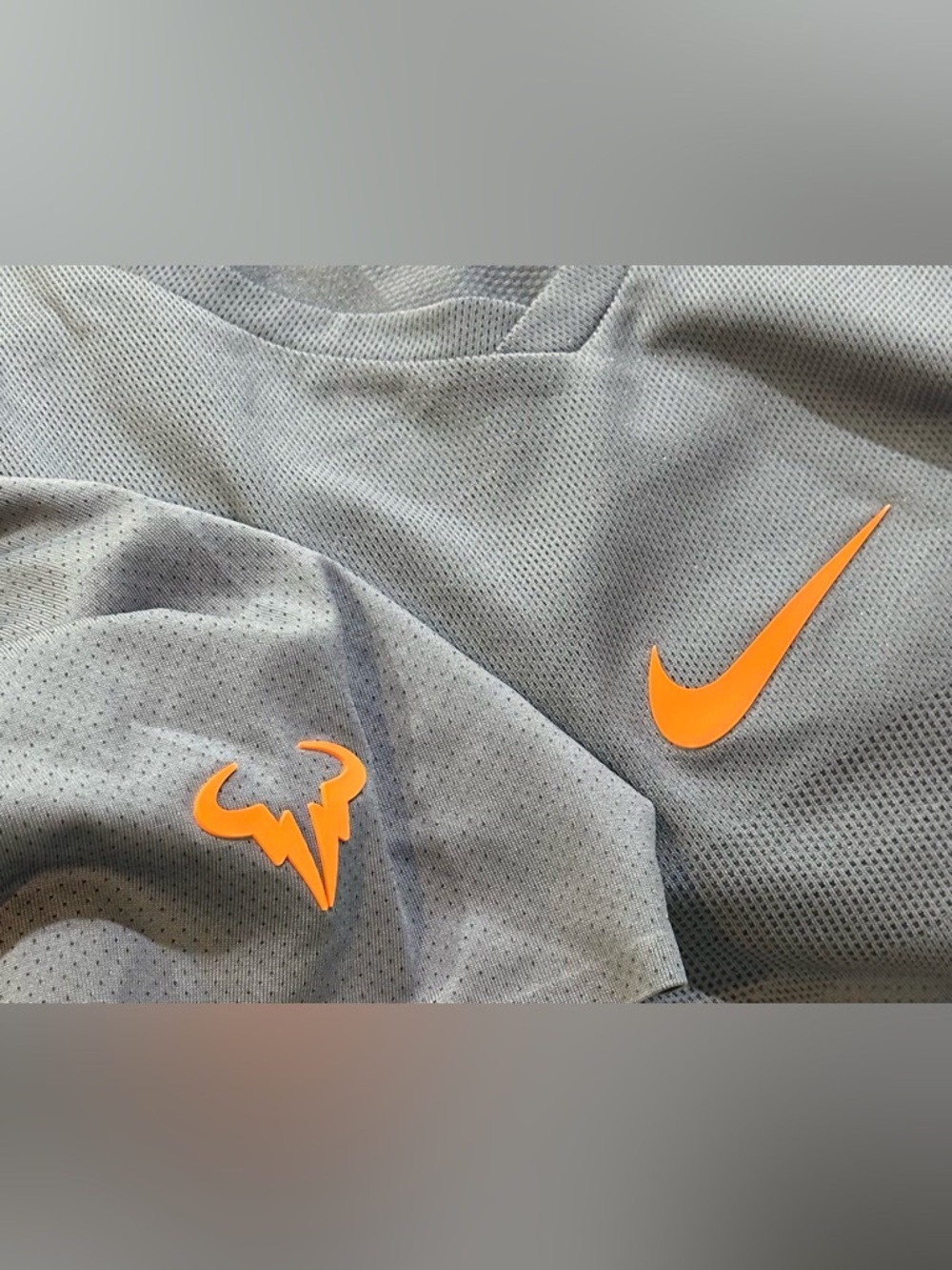 NikeCourt AeroReact Rafael Nadal "Rafa" Tennis Top Gunsmoke/Orange - Picture 9 of 12